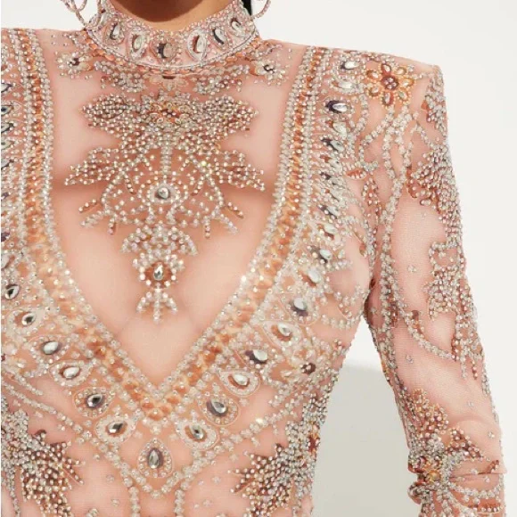 🎉 HP! 7X 🎉 Queen Cleopatra Embellished Mini Dress✨ - Picture 4 of 7